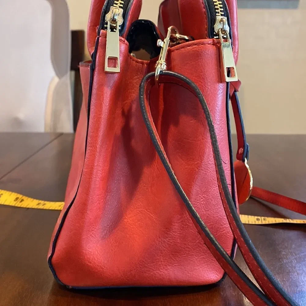 London Fog Vegan Leather Shoulder Satchel Bag
